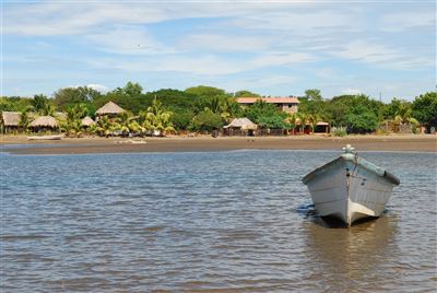 Fischerboot in Las Penitas, Nicaragua